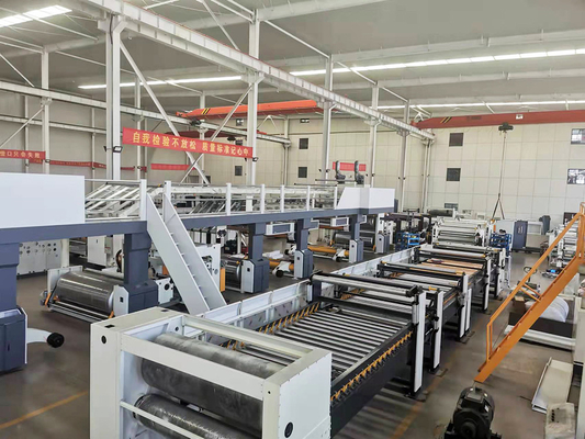 Ligne de production de carton ondulé à grande vitesse Gerun 300-2500 à cinq couches