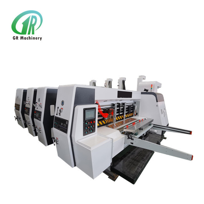 Machine d'impression ondulée de Flexo de carton de contrôle de PLC d'OIN avec rainer l'empileur de découpage