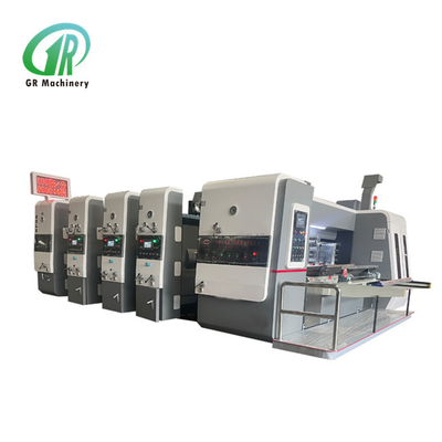 Machine d'impression ondulée de Flexo de carton de 4 couleurs avec rainer 250pcs/min de découpage