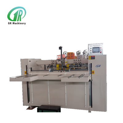 Machine ondulée piquante de fabrication de cartons de carton de double boîte semi automatique du morceau 6000