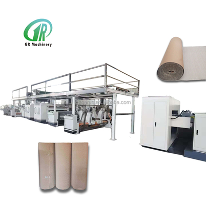 Ligne de production de boîtes en carton de type WJ-300-2500-II Rouleau ondulé à cinq couches