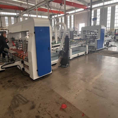 Contrôle entièrement informatisé Double scorer automatique Carton ondulé Gluer PP BOX