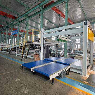 Ligne de production de carton ondulé à plaque de pression flottante, incluant des exigences de température de 160°C à 180°C et une vanne de proportionnement à 2 pièces