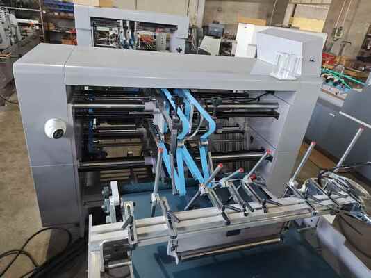 PT-A1250 Machine à coller des dossiers en carton ondulé à grande vitesse avec vitesse maximale de 300 m/min, contrôle par écran tactile PLC et entraînement indépendant d'alimentation en papier