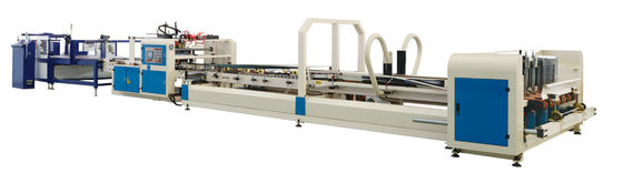 Machine de pliage-encollage de cartons ondulés à 5 couches 2200 avec machine de collage de boîtes en carton à revêtement de distribution automatique
