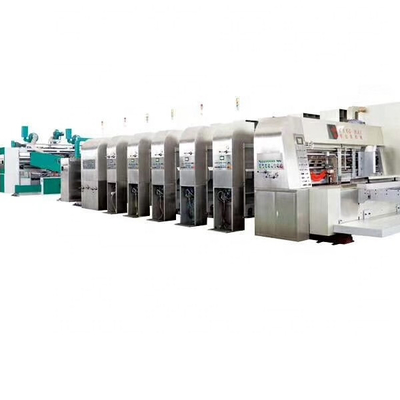Usine de fabrication automatique en ligne de boîtes en carton Flexo pour boîtes en carton ondulé