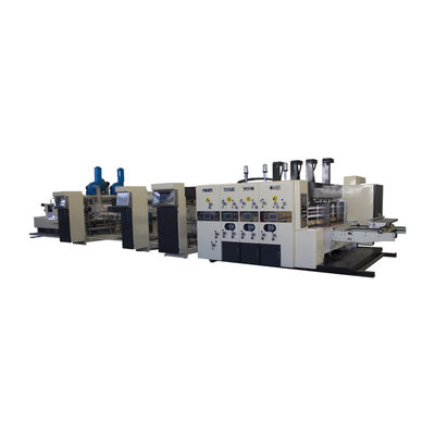 Dossier rotatoire à grande vitesse Gluer Slotter de Flexo en ligne avec le coupeur de matrice