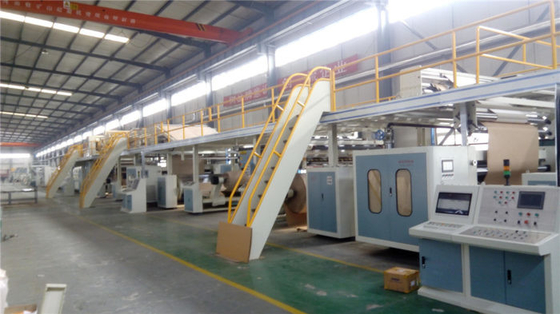 Double chaîne de production de carton ondulé du mur 2200mm A cannelure